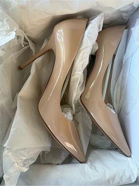 Jimmy Choo Blush Patent Leather Pointed-Toe Stilettos